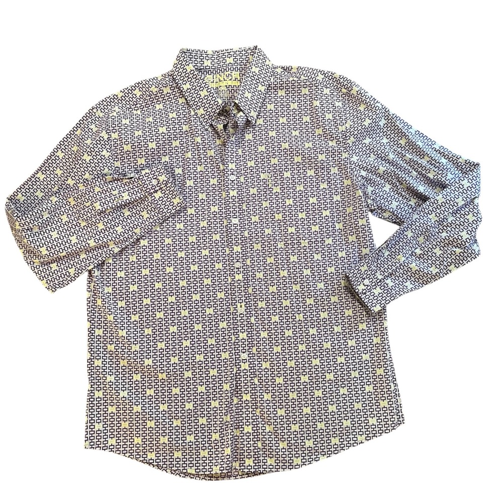 Cinch Modern Fit‎ XXL Shirt Long Sleeve Geometric Print Western Menswear
